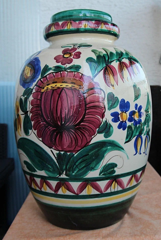 Keramik-Bodenvase, Scheurich 286-51, Dekor Blumen, siehe Bild - Bild 1 von 1