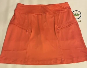 NWT Women’s Coral Bay Golf Tennis Pickleball Skort Sm S Salmon Zip Pockets UPF50 - Picture 1 of 4