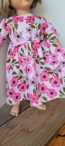 Vestido tejido floral rosa hecho a mano con muchas flores se adapta a 23" My Twinn - Imagen 1 de 2