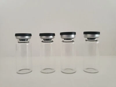 100 PCS 10ml Vials Clear Glass Bottle 20mm Crimp top Flat Bottom HPLC - Image 1 of 4
