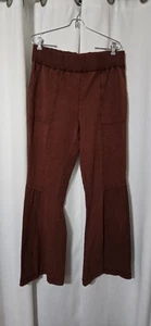 Pantalones de chándal Anthropologie Saturday Sunday Med rojo oxidado Johanna Lounge - Imagen 1 de 11