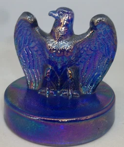 VTG FENTON GLASS PAPERWEIGHT BLUE EAGLE 1776-1976 BICENTENNIAL PATRIOTIC - Picture 1 of 8