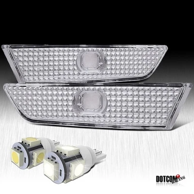 Fit 2003-2007 Infiniti G35 2Dr Side Marker Lights Lamps Clear T10 SMD LED Bulbs - Image 1 of 4