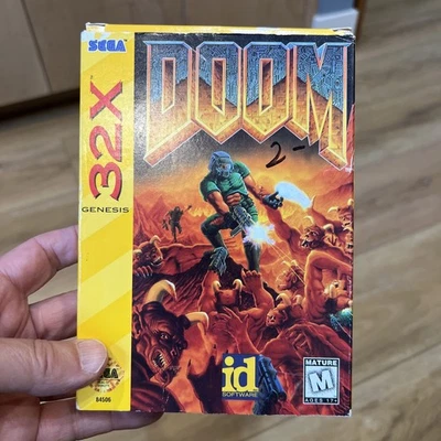 DOOM id Software Sega Genesis 32X  New (Other) CIB W / Manual ~ Some Box Wear - Image 1 of 4