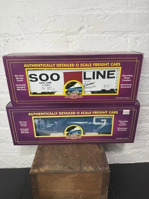MTH O Gauge Grand Trunk Western GTW 50' + SOO LINE 40’ REEFER CAR - Image 1 of 4