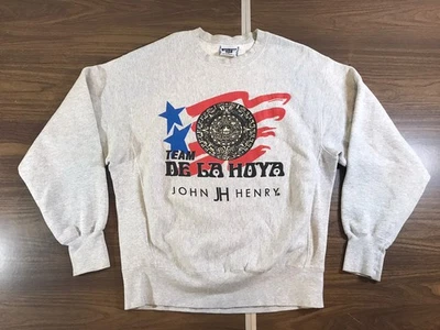 Sudadera de Boxeo Hombre’s Vintage Años 90 Oscar De La Hoya Talla L Azteca John Henry Foto 1 de 4