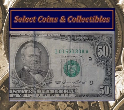 1985 (I) $50 Fifty Dollar Bill Federal Reserve Note Minneapolis Currency #2383 - Image 1 of 4