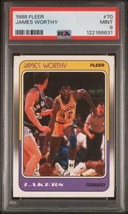 1988-89 FLEER #70 JAMES WORTHY PSA 9 - Picture 1 of 1