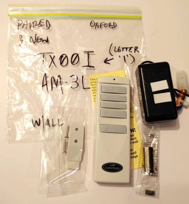 Harbor Breeze Ceiling Fan Remote/Receiver Paired Set A25-TX00I AM-3L Oxford - Image 1 of 4