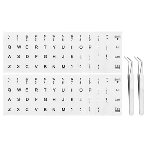 English Keyboard Stickers Replacement Keyboard Cover 11x13mm with Tweezer 2Pcs - Afbeelding 1 van 5