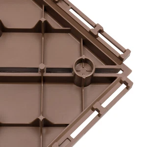 27 PACK Plastic Interlocking Deck Tiles Outdoor Patio Flooring Coffee 12"x12" - Picture 1 of 23