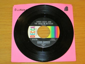 BLUEGRASS 45 RPM - JAMES MONROE - DECCA 32645 - "SWEET MARY & MILES IN BETWEEN" - Picture 1 of 2