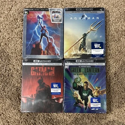 Thor+ Aquaman+ Batman+ Green Lantern,4k, Steel Book Set New Sealed Very Nice Set Foto 1 de 4