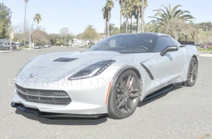 For 14-19 Corvette C7 CARBON FLASH METALLIC Z06 Front Lip Splitter & Side Skirts - Picture 1 of 12