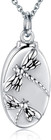 925 Sterling Silver Cremation Jewelry for Ashes - Dragonfly Butterfly Urn Neckla