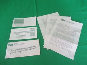 Carta de bienvenida de 3 páginas con membrete con sobre Jacques-Yves Cousteau Society - Imagen 1 de 6