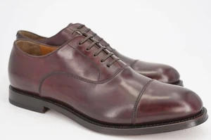 NUOVO | $748 BROOKS BROTHERS GOLDEN FLEECE 8 CONCHIGLIE CORDOVAN BORDEAUX CAPTOE OXFORD - Foto 1 di 8