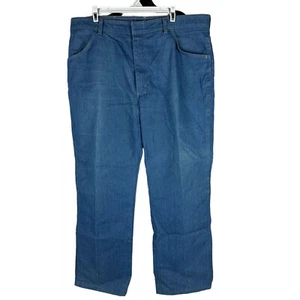 Men's 40x30 Denim Jeans Relaxed Fit Mid Blue Cotton Blend - Picture 1 of 5