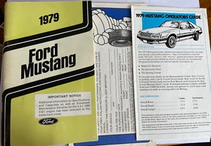 1979 Ford Mustang Owner’s Guide Manual Car Sports - Picture 1 of 2