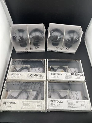 (4) Soporte de barra de cortina IKEA BETYDLIG #602.172.28 y (2) ACABADOS BEFOGAD NEGRO Foto 1 de 4