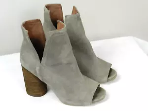 Jeffrey Campbell Stiefel Damen 8,5 M Stiefeletten grau Leder offene Zehenpartie - Bild 1 von 12