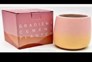 Artisan Colorful Sunset Gradient Cement Planter by Sunset Park *NIB* - Picture 1 of 7