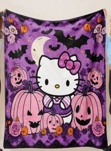 Sanrio Hello Kitty Flannel Throw Blanket 50" x 65" - Picture 1 of 5