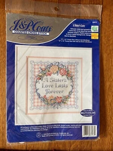 J&P Coats "A Sister's Love" Counted Cross Stitch Kit - Unopened - Picture 1 of 2