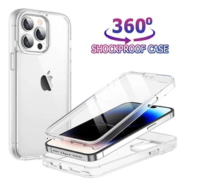 Odporne na wstrząsy etui na iPhone 14 11 12 13 PRO MAX X XR XS 7 8 360 etui - Zdjęcie 1 z 5