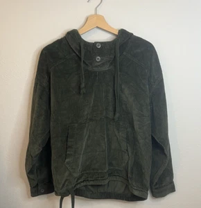 Sudadera con Capucha American Eagle Pana Pequeña Cazadora Pullover Verde Oliva Y2K De Gran Tamaño - Imagen 1 de 11