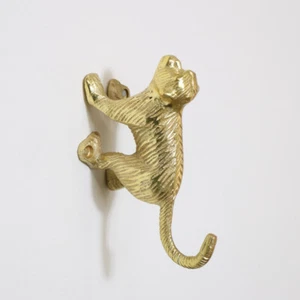 Gold metal monkey wall mounted coat hook bedroom bathroom hallway kitchen - Picture 1 of 4