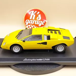 Kyosho 1/18 Lamborghini Countach LP400 amarillo precioso modelo diecast 08321Y - Imagen 1 de 23