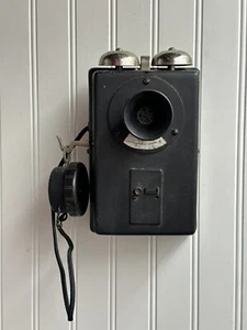 Transmisor de intercomunicador de montaje en pared Western 1914 eléctrico gris de colección - Imagen 1 de 10