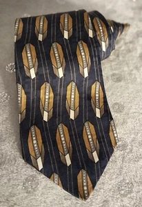 CONTE DI MILANO, Neck Tie, Handmade, 100% Silk, Geometric, 57" Long - Picture 1 of 11