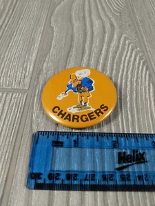 VINTAGE 1972 San Diego chargers FOOTBALL PIN BUTTON 2 1/4” Collectible Used - Picture 1 of 5