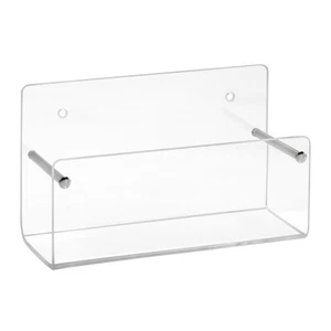 DIN A7 Wandprospekthalter im Querformat aus Acrylglas, transparent - Zeigis® - Bild 1 von 4