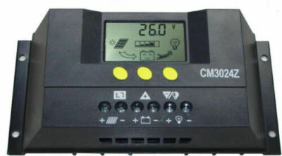 CONTROLLER REGOLATORE DI CARICA PANNELLI SOLARI 12V/24V 30A AUTOMATICO PANNELLO