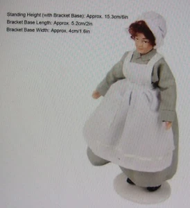 LESEN: Puppenhaus Miniatur 6 Zoll THE KITCHEN HELP Porzellan Dame Puppe im Maßstab 1:12 - Bild 1 von 1