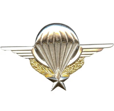VERITABLE INSIGNE BREVET PARACHUTISTE ATTACHE 2 PIN'S AVEC EMPLACEMENT NUMERO