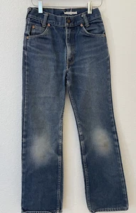 Vintage Plain pockets Youth Denim Jeans Student No Size - Picture 1 of 7