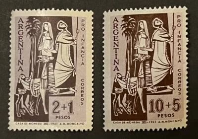 Travelstamps: 1961 Argentina Semi-Postal Stamps Child Welfare Mint MNH OG - Image 1 of 4