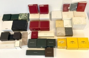 VINTAGE GENUINE OMEGA GUCCI CARTIER BREITLING watch box case 33 set 240922007yA - Picture 1 of 8