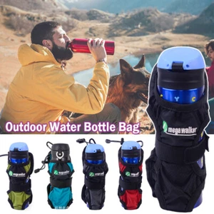 Adjustable Water Bottle Bag Collapsible Umbrella Bag Cup Holder Hiking Outdoor - Picture 1 of 21