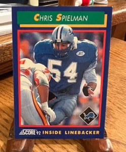 1992 Score Football Card #5 Chris Spielman Detroit Lions - Picture 1 of 2
