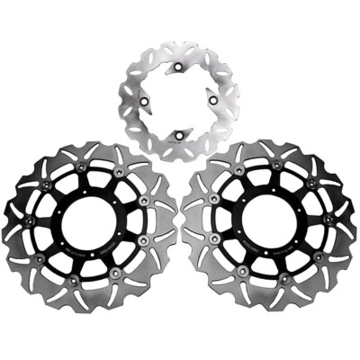 Front Rear Brake Disc Rotors Steel Fit Honda CBR600F 2001 - 2007 Motorcycle Foto 1 de 4