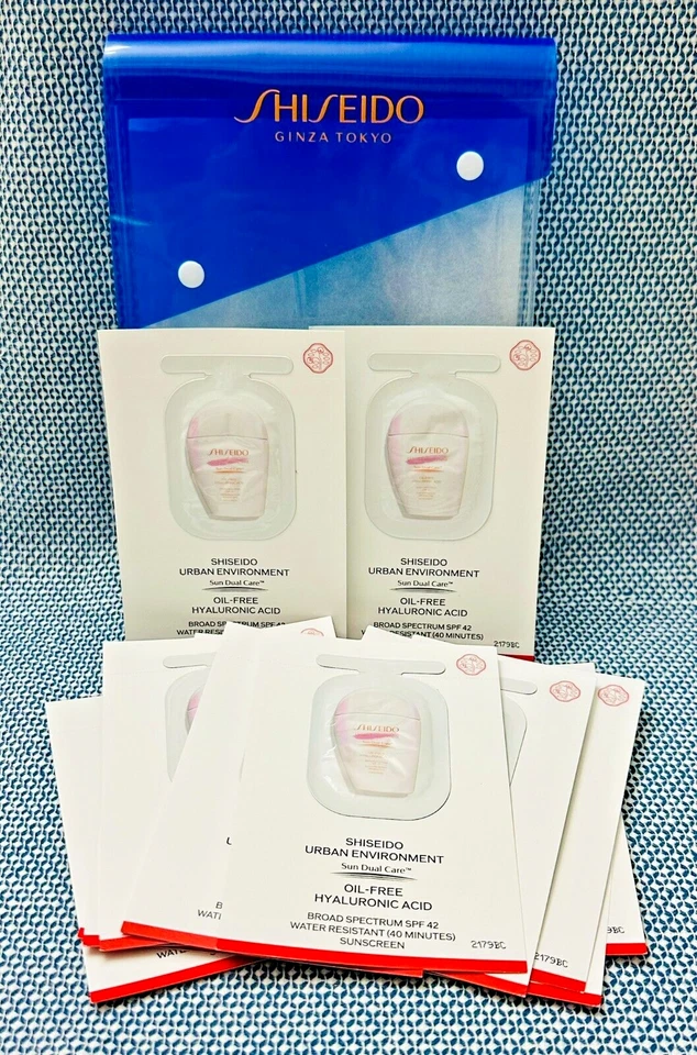 Lot 10 x Shiseido Urban Environment Oil- UV Protector SPF 42 2ML / 0.06OZ ea
