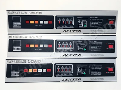 9412-074-003 (3) ШТ. ПАСПОРТНАЯ ТАБЛИЧКА ДЛЯ СТИРАЛЬНОЙ МАШИНЫ DEXTER T300 - Изображение 1 из 2