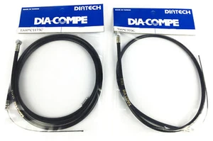 Jeu de câbles de frein avant et arrière pour vélo BMX Dia-Compe - NOIR - Photo 1 sur 1