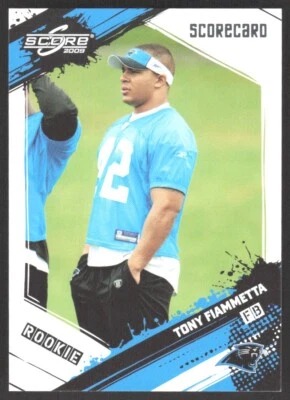 2009 Score Scorecard Tony Fiammetta Rookie 075/299 Carolina Panthers #396 - Image 1 of 2