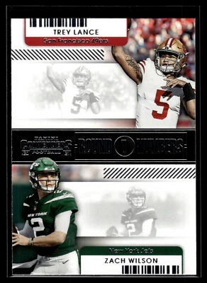 Trey Lance / Zach Wilson 2021 Panini Contenders Card #RN-TLA - Image 1 of 2